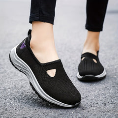 Women's Cutout Slip on Walking Shoes Sporty Running Shoes