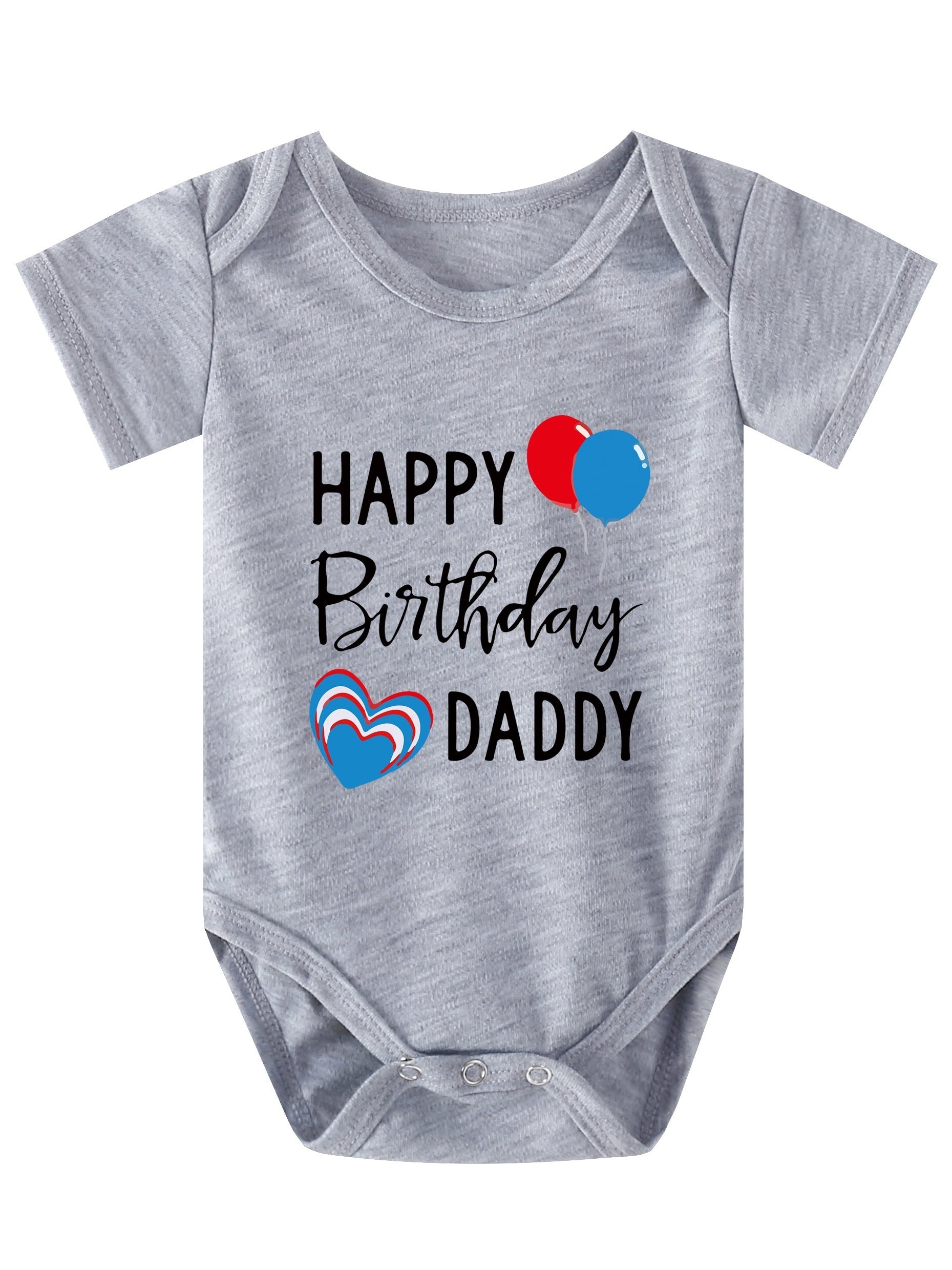 Baby Birthday Daddy Short Sleeve Onesie