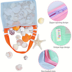 3Pcs Beach Toy Mesh Bag for Boys & Girls