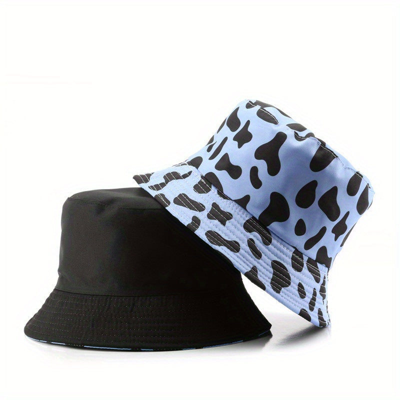 Sunscreen Sunshade Bucket Hat Outdoor Sports Cow Striped Basin Hat