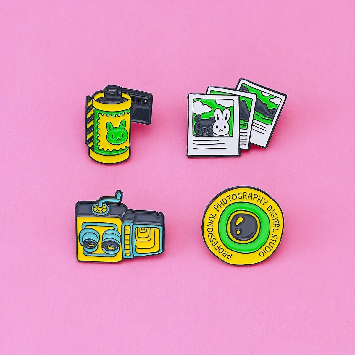 Film Camera Lens Photo Decorative Brooch For Men