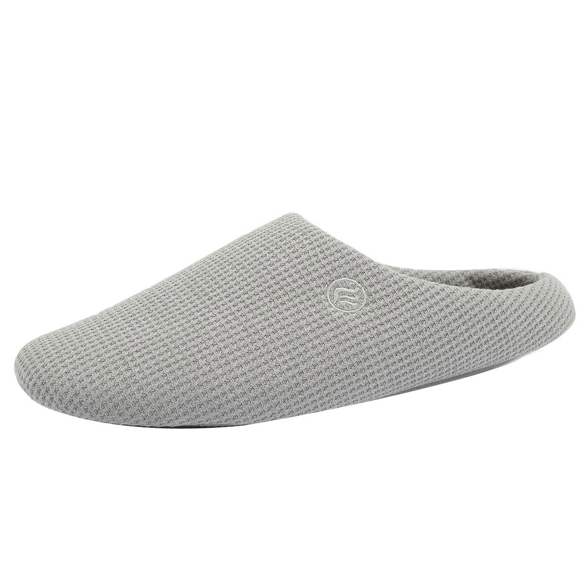 Memory Foam Cotton Lining House Shoes Closed Toe Non Slip Slippers