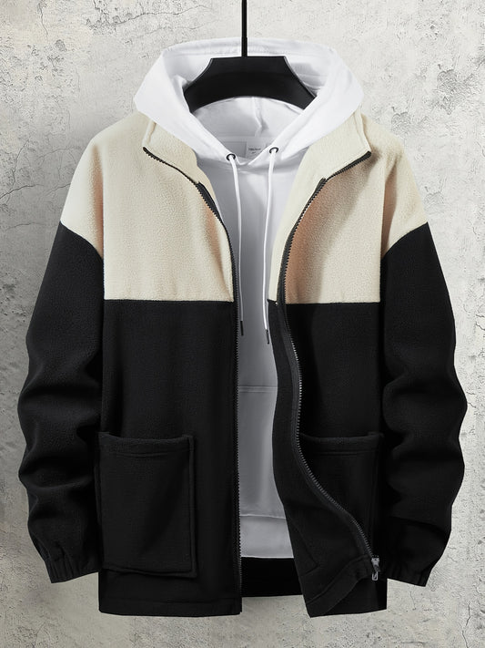 Autumn&Winter Fleece Men's Jacket Stand Collar