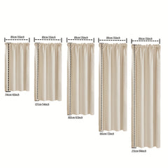 Heat & Sound Insulating Polyester Rod Pocket Curtain for Bedroom & Balcony