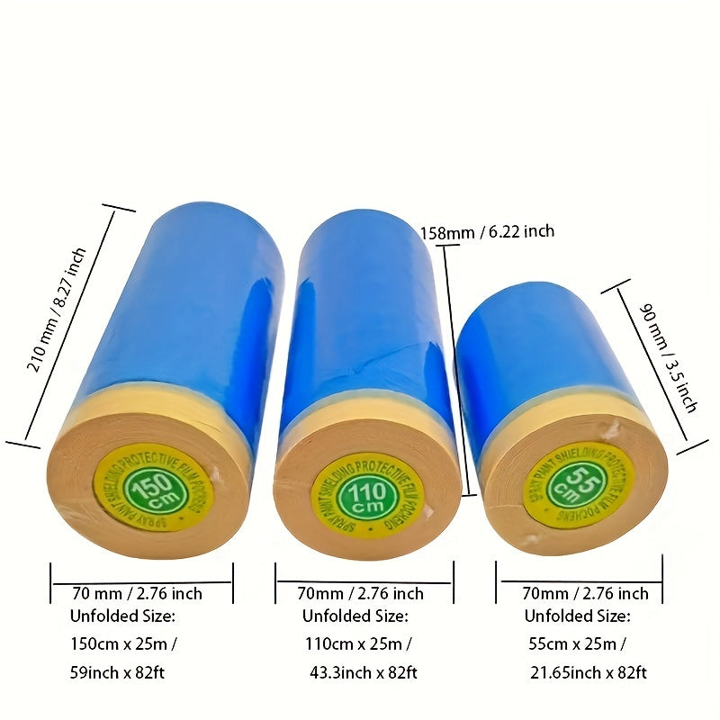 1pc Pre Applied Mask Film Plastic Protective Drop Down Plate