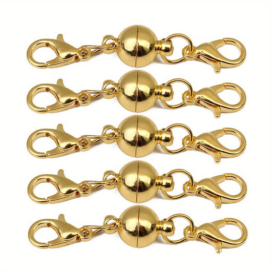 5pcs 6mm Copper Ball Magnet Clasp Bracelet DIY Accessory Set