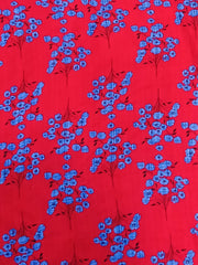  Floral Print Layered Short Sleeve Dress