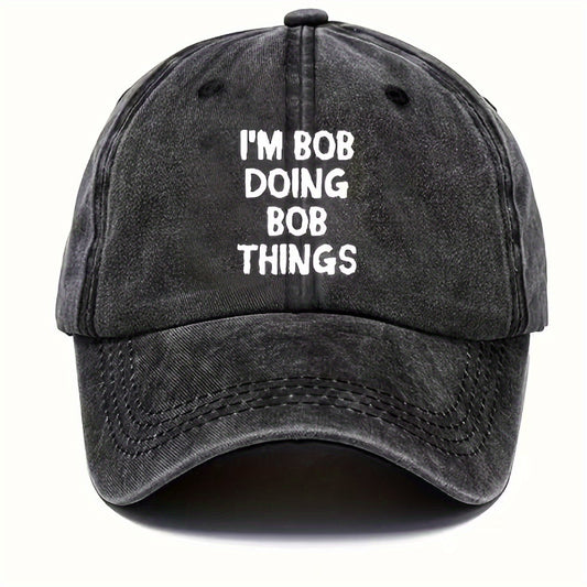 Retro Letter Print Baseball Cap Sun Protection Golf Hat