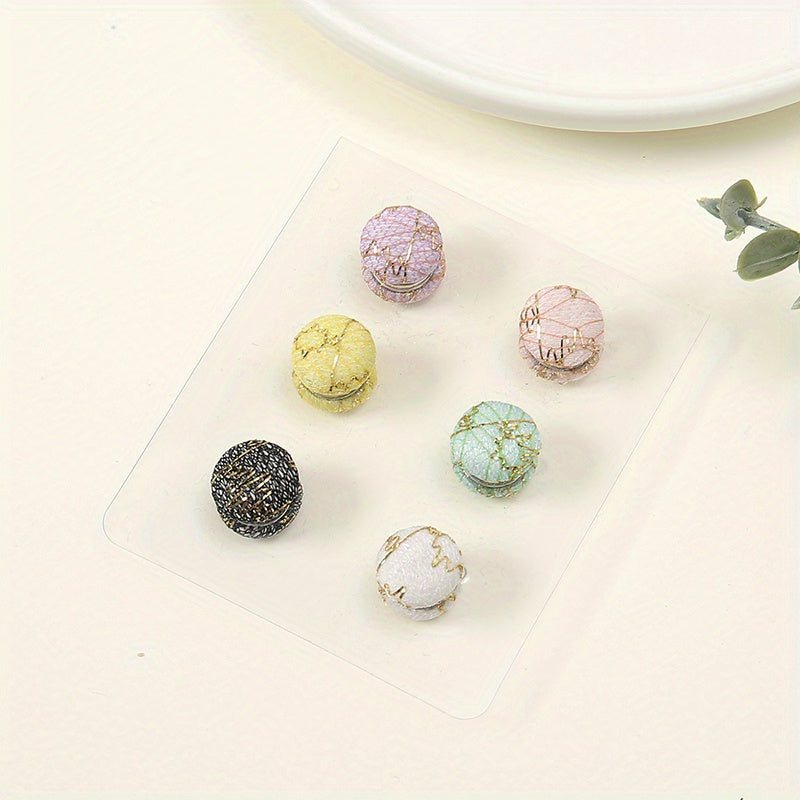6pcs Magnet Buckle Hijab Pins Scarf Clip for Women