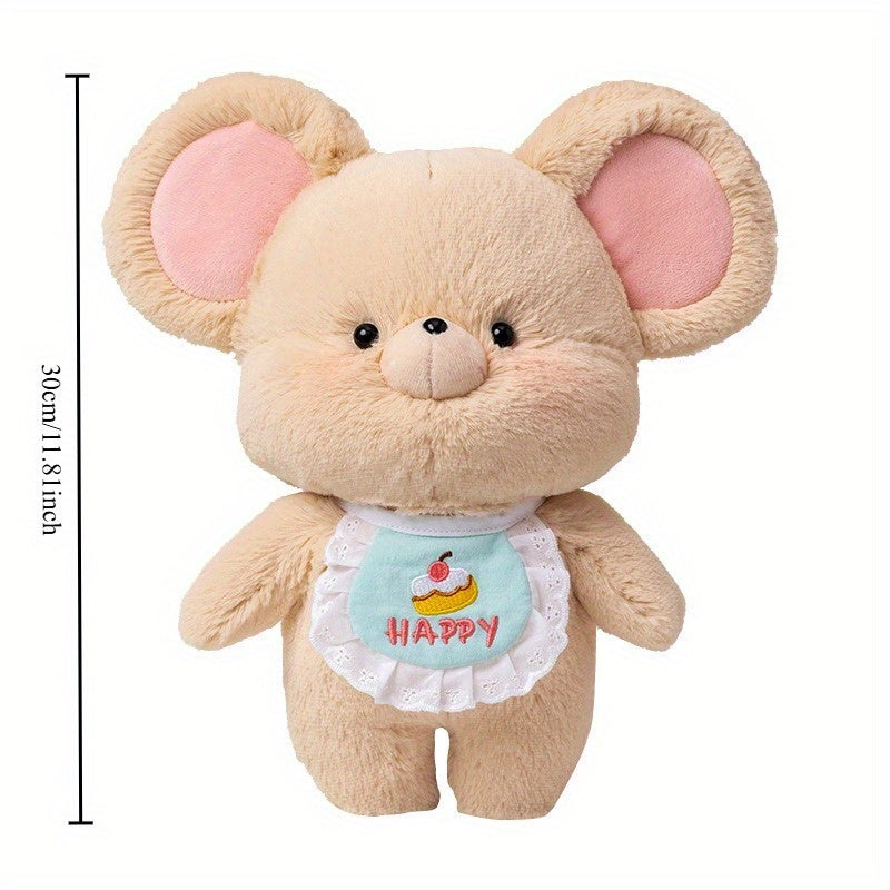 Big Ears Milk Tea Lele Mouse Plush Toy Soft Stuffed Animal for Photo Props