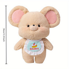 Big Ears Milk Tea Lele Mouse Plush Toy Soft Stuffed Animal for Photo Props