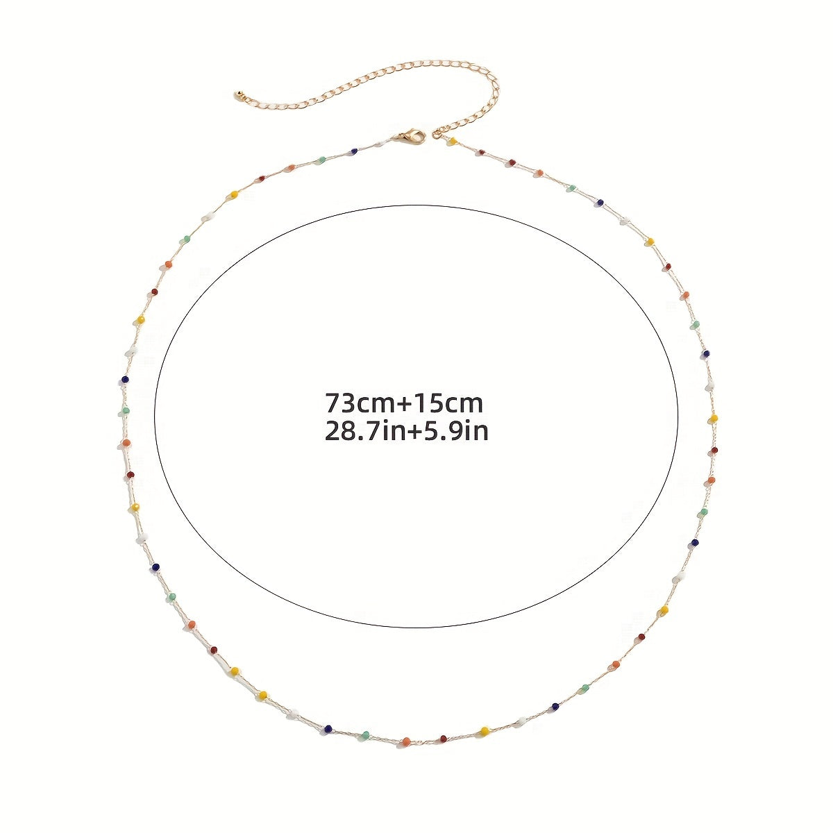 Boho Colorful Beads Waist Chain Single Layer Belly Chain Beach Bikini Chains