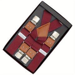Men's Adjustable X Suspenders with Buckles