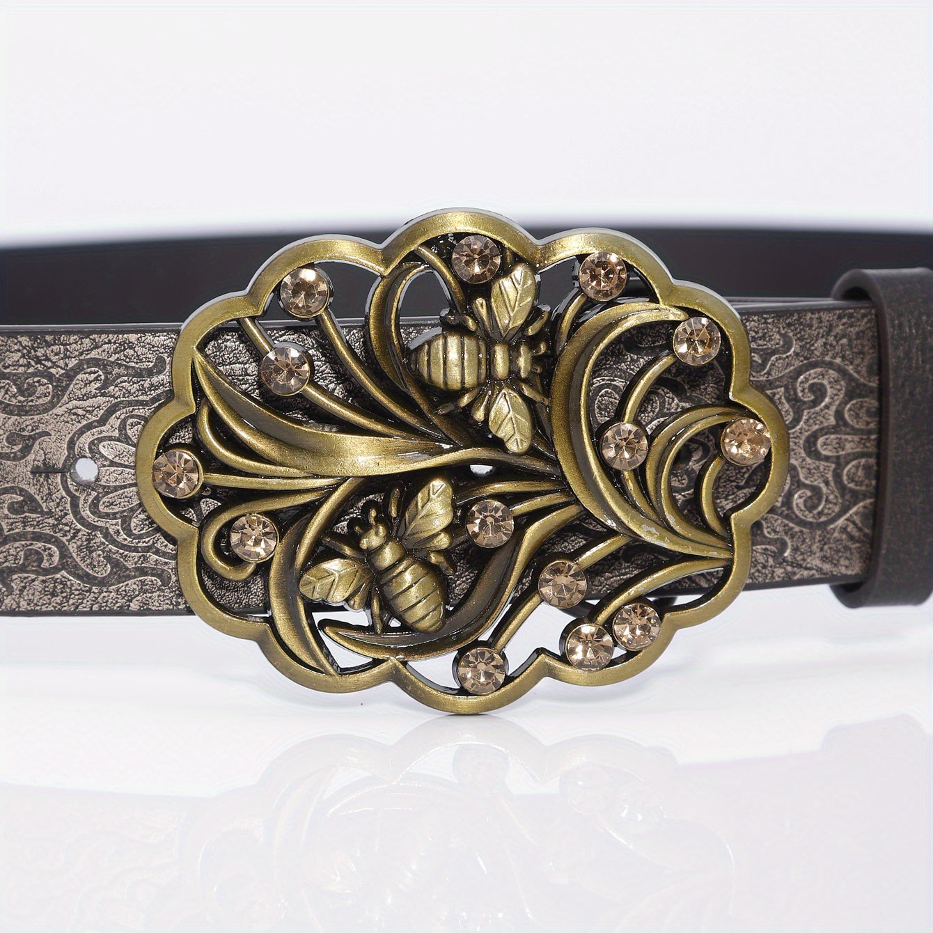 Men's Bee Trees Pattern Business Belt