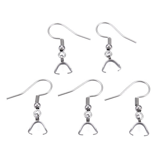 10pcs Stainless Steel Ear Hooks for DIY Earrings Making