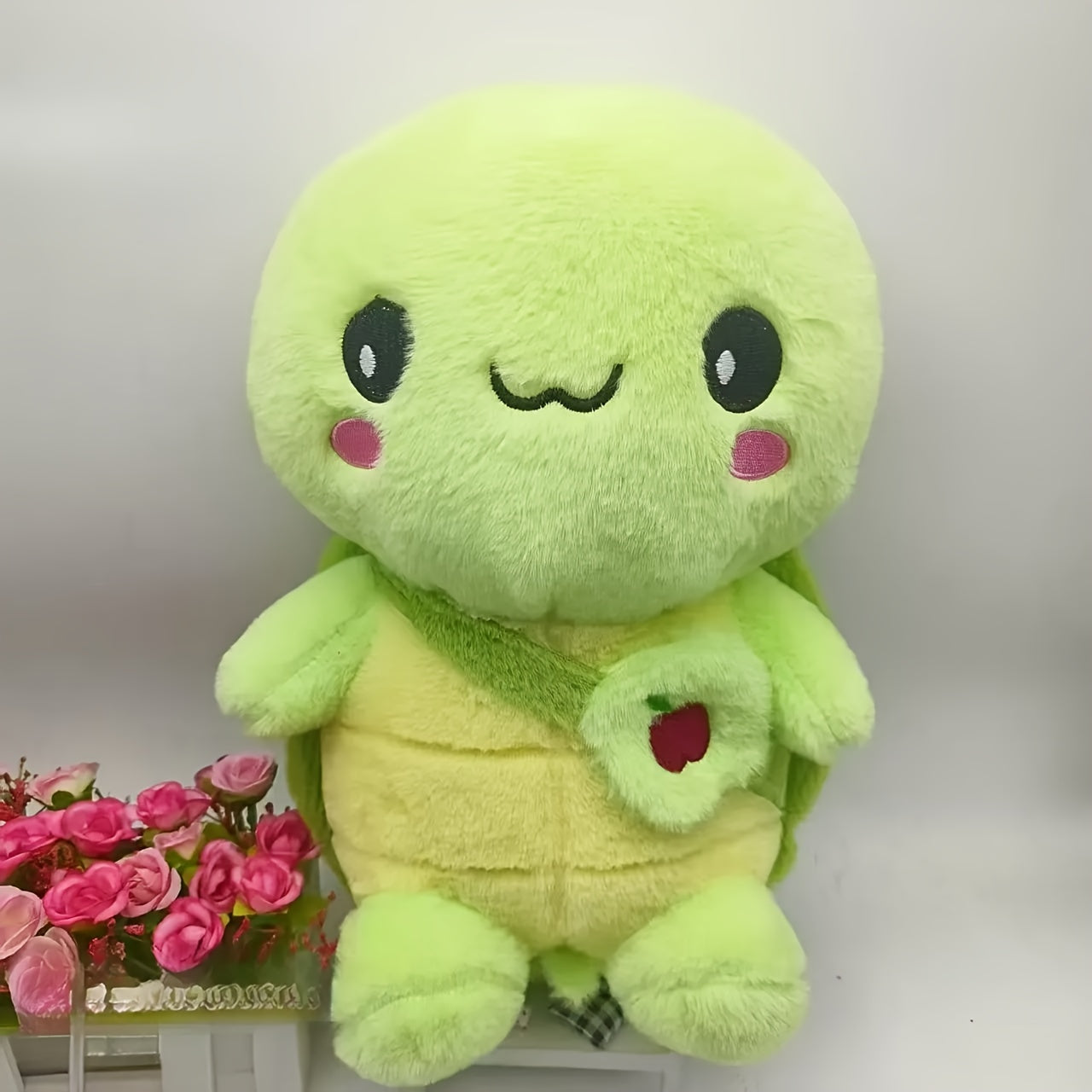 2pcs Cartoon Turtle Plush Dolls Soft Green & Yellow Stuffed Animals