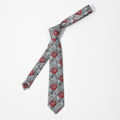 Men's Striped Rose Flower Party Necktie