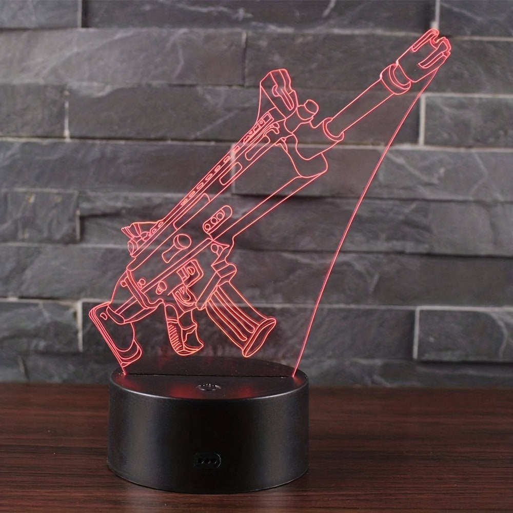 3D LED Night Light Desk Lamp Remote Control 16 Colors for Kids