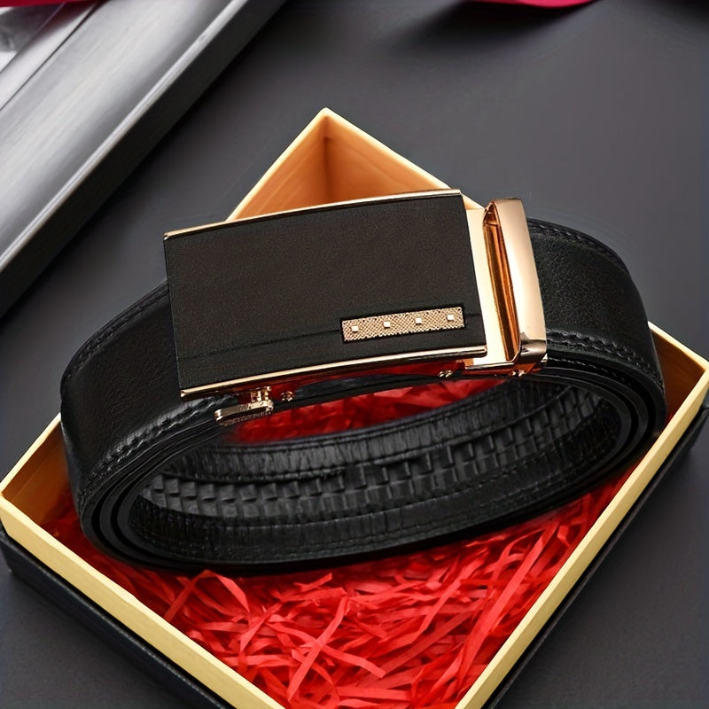 Men's Auto Buckle Belt for Business Father