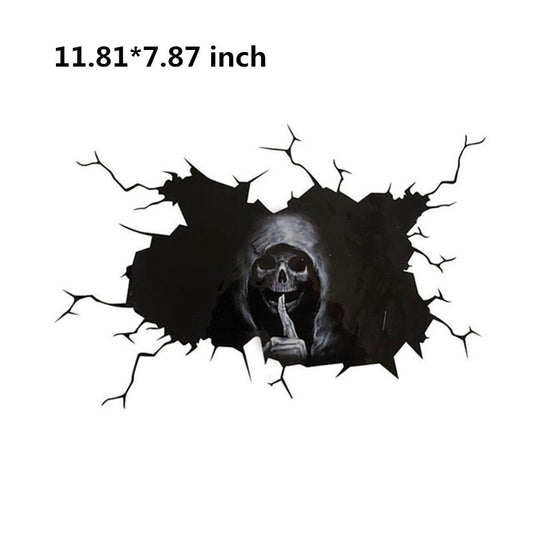 Waterproof Scary Skull Bone Rear Window Decal