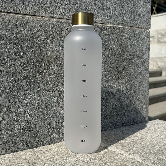 Large Capacity Water Bottle with Time Marker 980ml 33.14oz