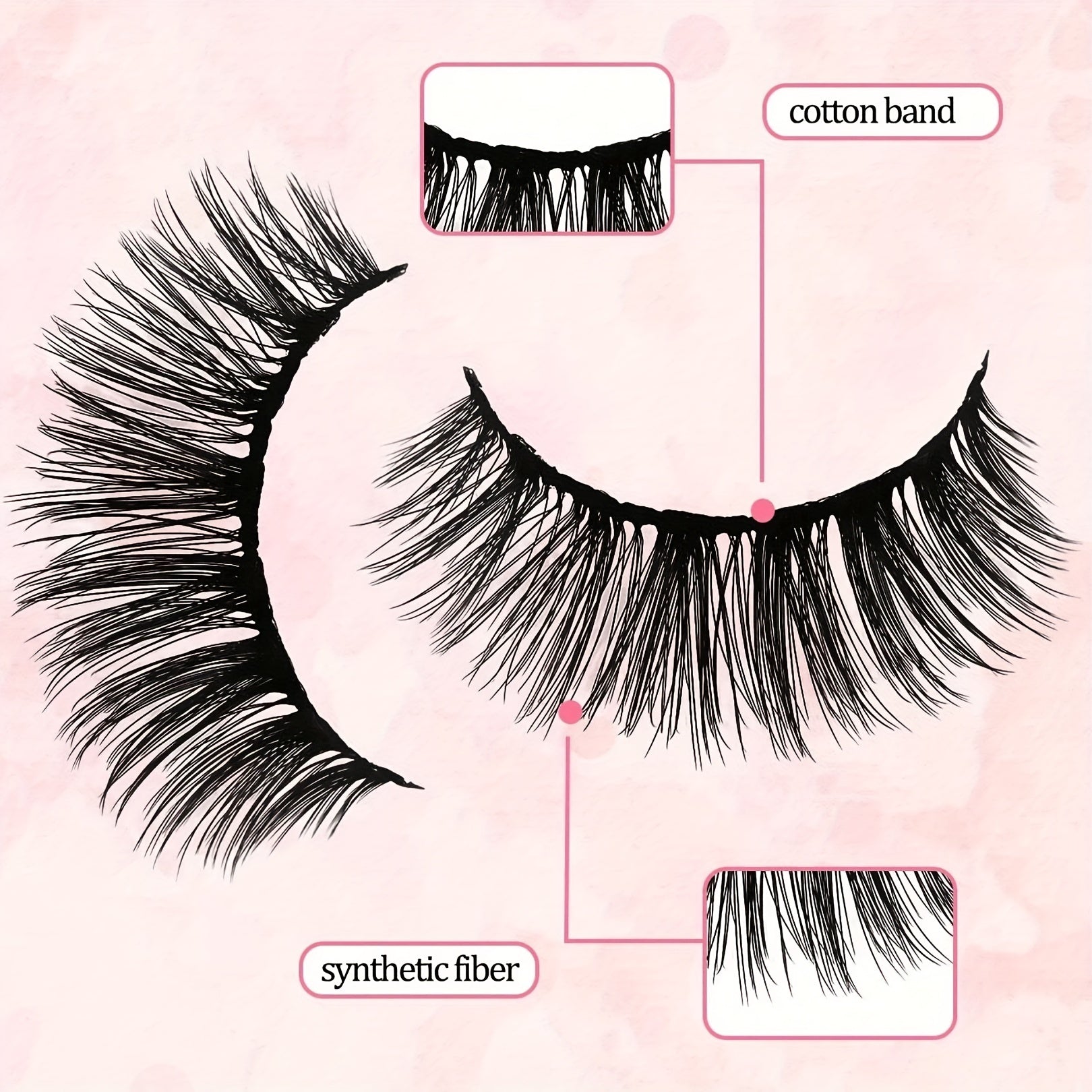 5 Pairs Fluffy Cluster False Eyelashes Slender Wispy Natural Curling Lashes