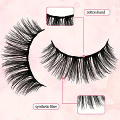 5 Pairs Fluffy Cluster False Eyelashes Slender Wispy Natural Curling Lashes