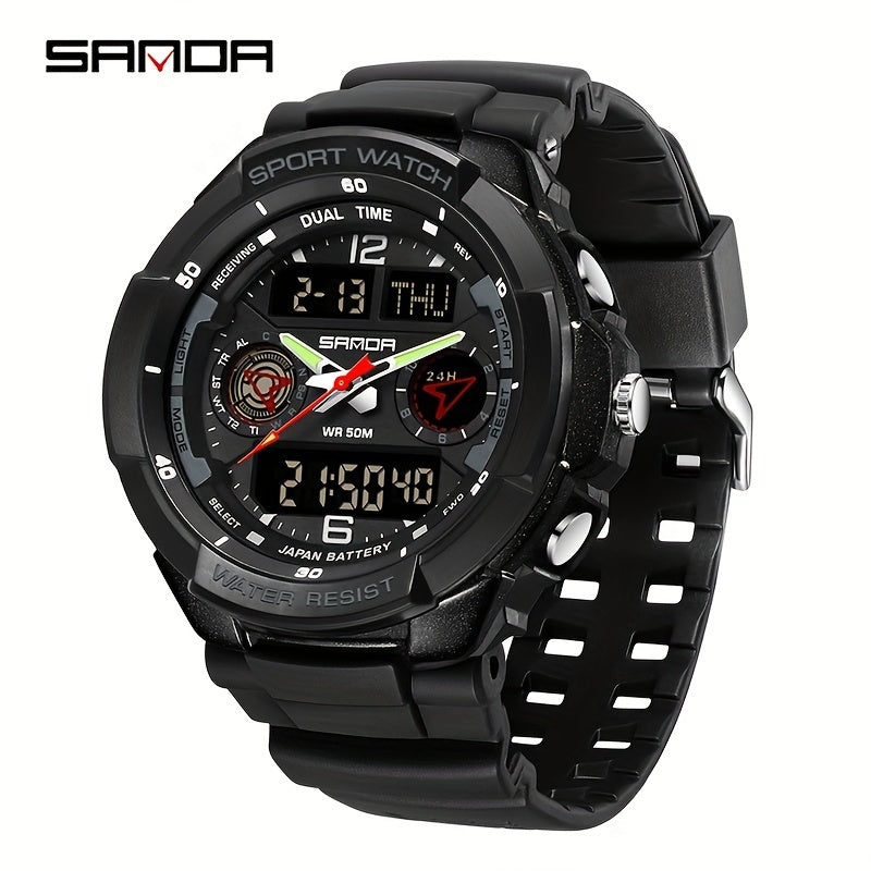 SANDA Youth Sporty Starlight Waterproof Night Light Watch