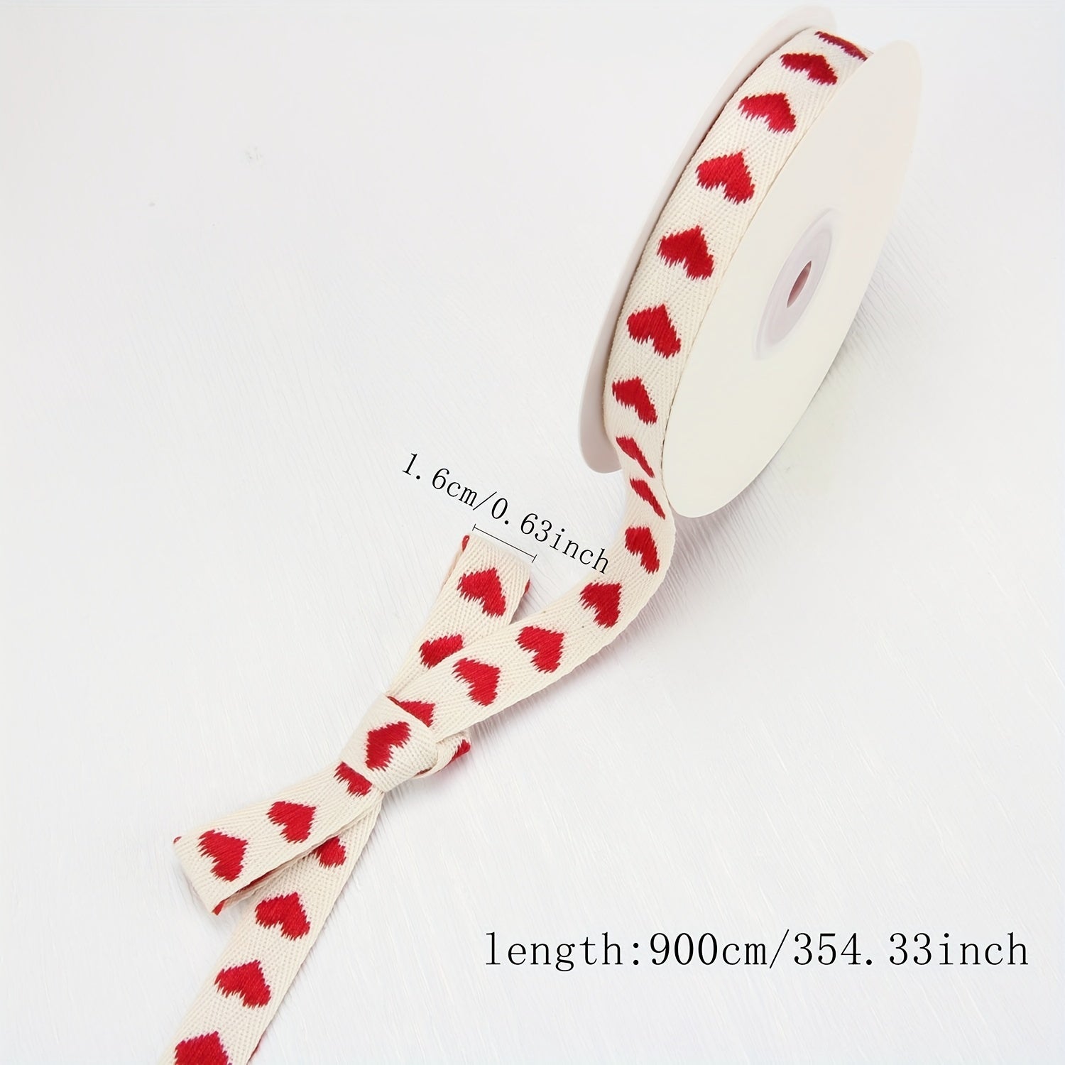 9m Embroidery Peach Heart Webbing Flower Gift Wrapping Cake Baking Packaging