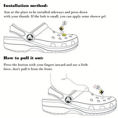 24Pcs Butterfly & Flower Shoe Charms for Clogs Sandals