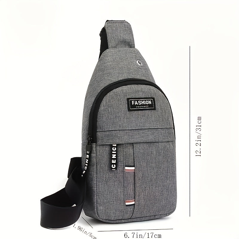 Men's Outdoor Chest Bag Cycling Shoulder Bag Waterproof Small Messenger Bag
