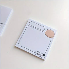Cartoon Cat Dialog Box Non adhesive Note Paper 50 Sheets Message Book