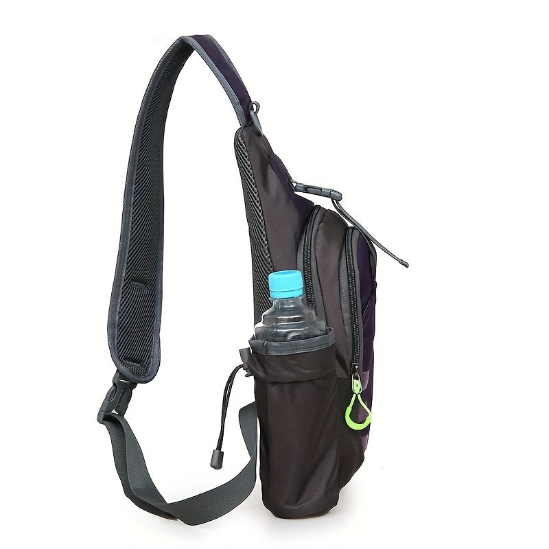Waterproof Chest Bag with Bottle Holder for Outdoor Activities