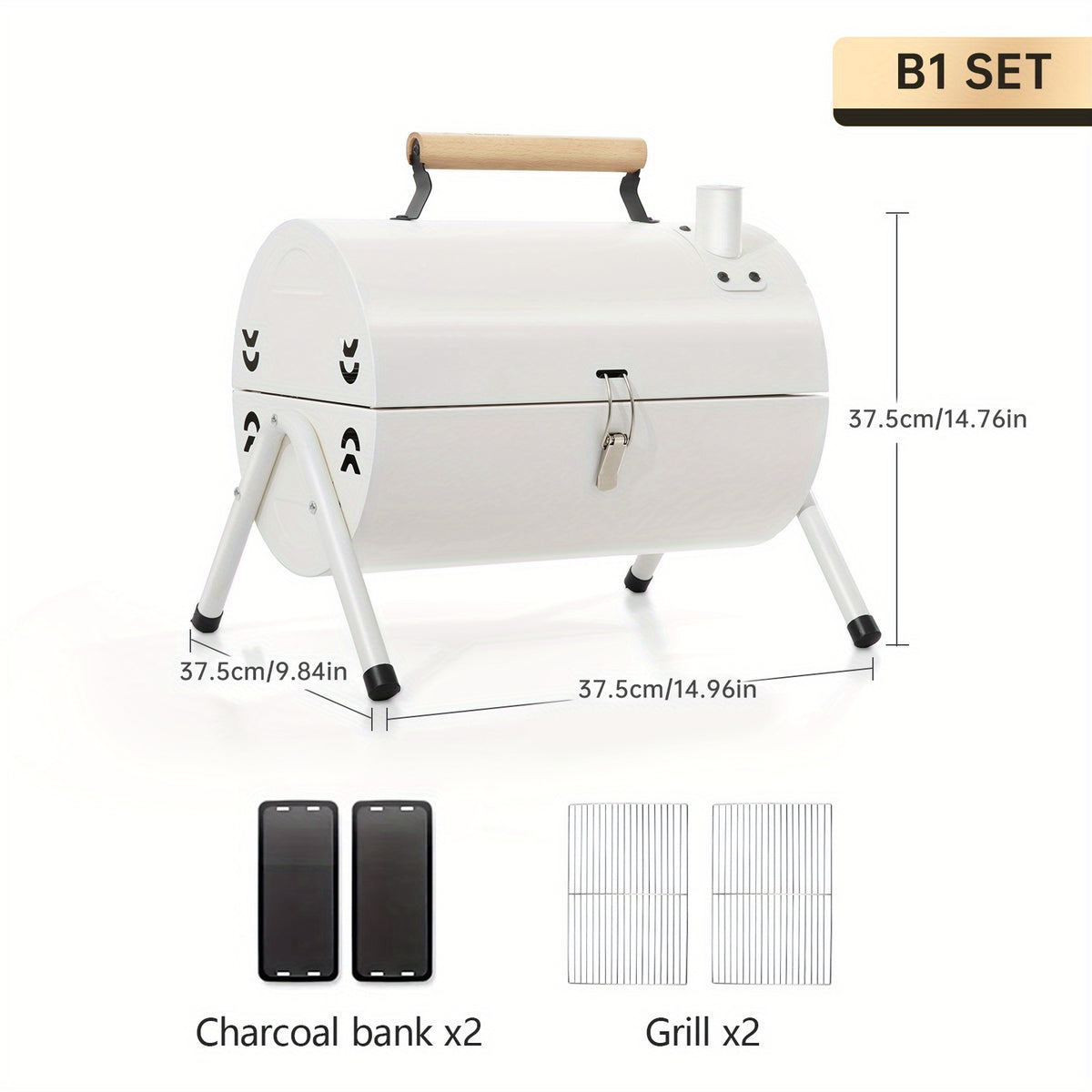 Portable Charcoal Grill Folding BBQ Grill Outdoor Camping Hiking Picnics