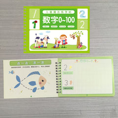 Magic Practice Workbook Set with Pen & 3D Writing Board for Kids