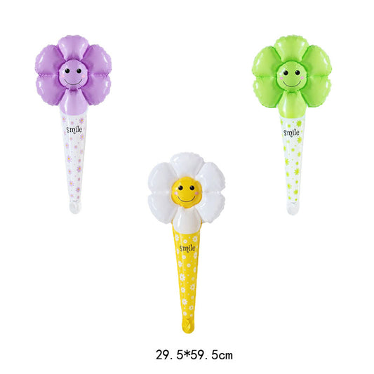 10pcs Multicolor Sun Flower Daisy Handheld Stick for Children Party