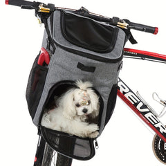 Pet Carrier Bike Basket Bag Multifunctional Dog Cat Backpack