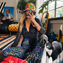 Women's Crochet Bucket Hats Y2K Knitted Cloche Hat