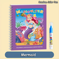 Reusable Watercolor Activity Book with Waterproof Pages