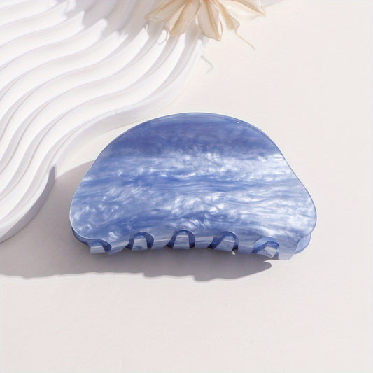 Cloud Pattern Acrylic Hair Claw Vintage Clip