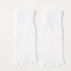 Kids Solid Cotton Comfortable Toe Socks Boys Girls Spring Summer