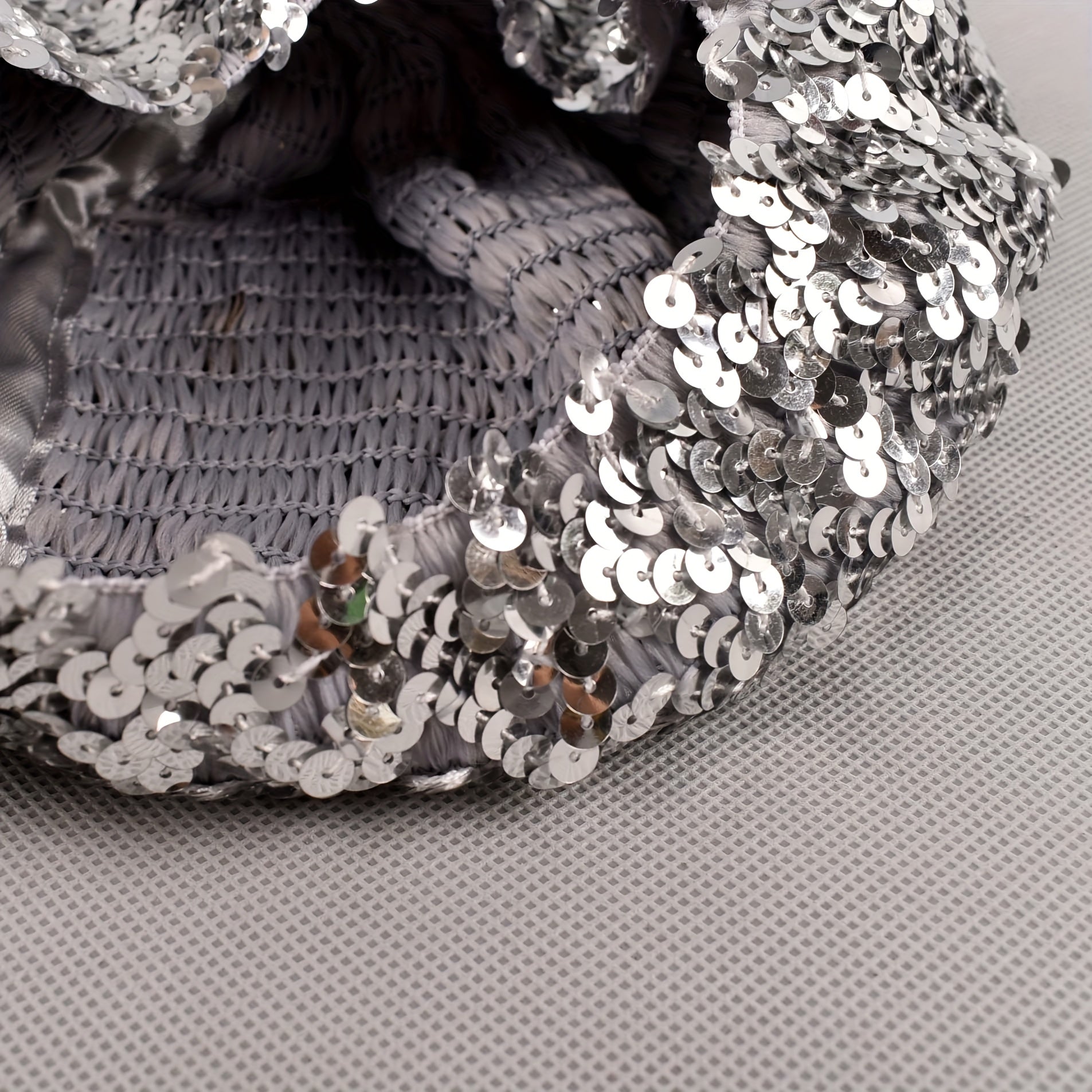 Sequin Knitted Beret Lightweight Beanie Y2K Dress Accessory