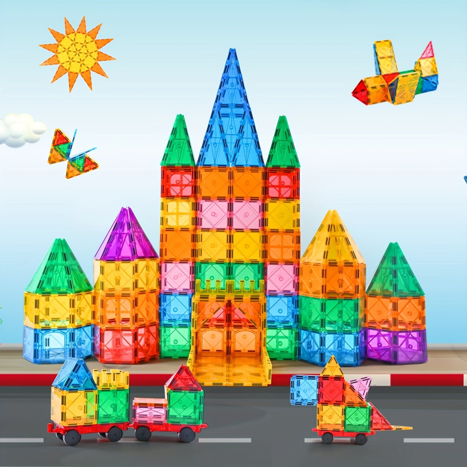 Magnetic Building Blocks 124pcs Learning Educational Toys