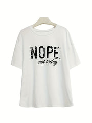  Slogan & Geo Print Top & Shorts Set
