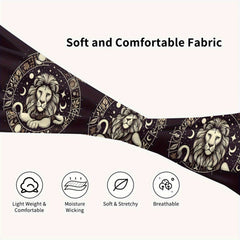 Lion Zodiac Headband Sweat Wicking Stretchy Polyester Yoga Gym Running
