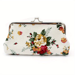 Vintage Floral Pattern Coin Purse Clutch Wallet