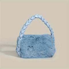 Faux Fur Hobo Bag Small Handbag Casual Cozy Tote Purse