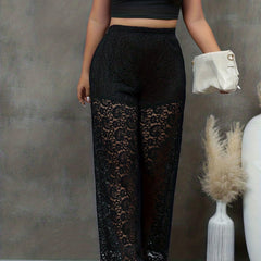  Sexy Pants Women's High Rise Lace Cut Out Elastic