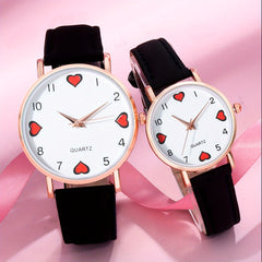 2pcs Heart Romance Couple Digital Quartz Watch Set