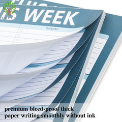 Trees Weekly Planner Notepad 52 Sheets Tear Off Undated Weekly To Do List